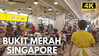 Bukit Merah View Hawker Centre & Market Tour ~ Singapore Walking Tours [4K]