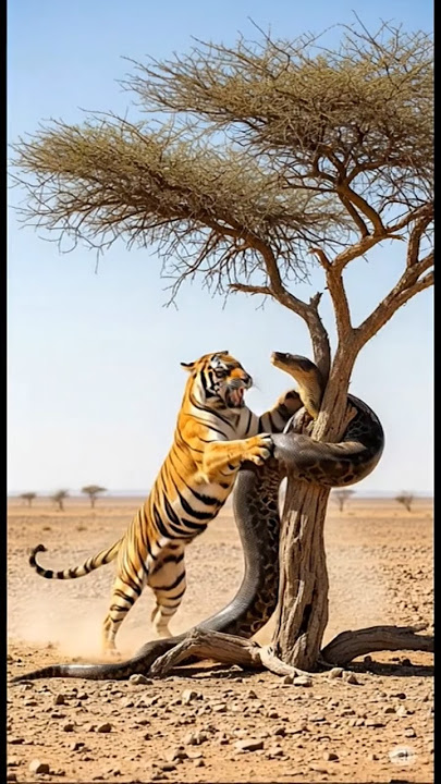 Tiger Attack Anaconda|Wildlife|Animal's Video #anaconda #snake