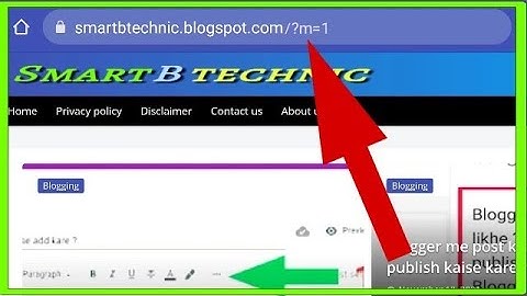 How to remove ?m=1 from URL in blogger ?