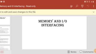 Memory and I/O interfacing of 8086
