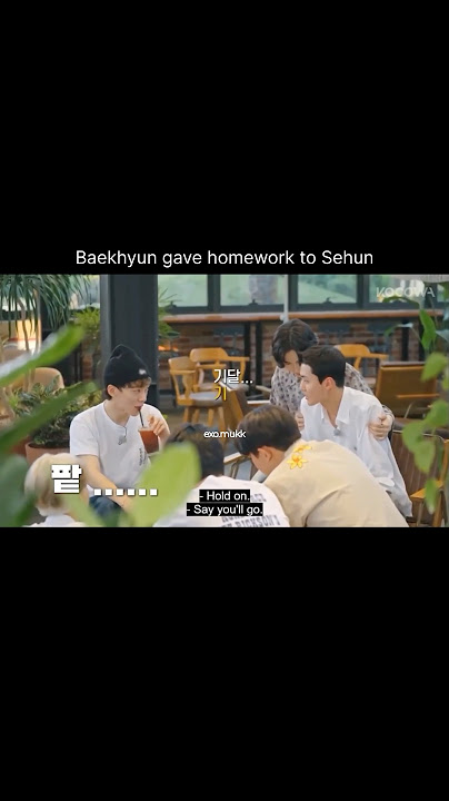 #BAEKHYUN gave homework to #SEHUN 😂#exo#exol#suho#xiumin#lay#chen#chanyeol#kyungsoo#kai#chanbaek