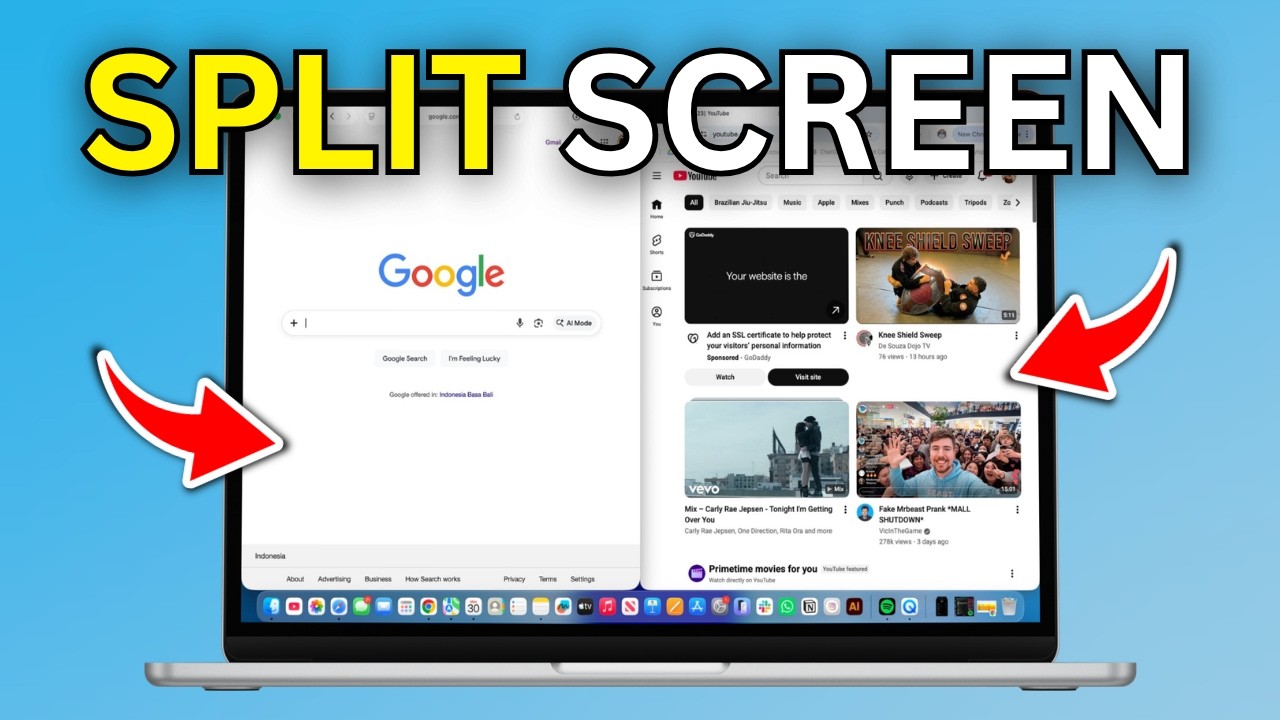 How To Split Screen On MacBook Air (Quick Guide) - YouTube