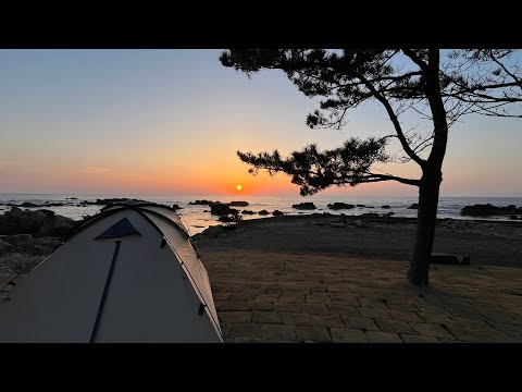 2024.3.16,17　３０３回目　海と夕日なソロキャンプの動画