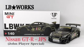 【MINIGT(ミニGT)】☆『LB★WORKS Nissan GT-R - JPS (John Player Special)』です。☆ミニカー(MINICAR)☆日産(ニッサン)GTR☆ 【MINIGT(ミニGT)】☆『LB★WORKS Nissan GT-R - JPS (John Player Special)』です。☆ミニカー(MINICAR)☆日産(ニッサン)GTR☆