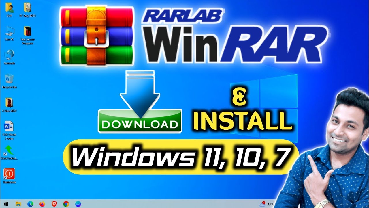 How to Install WinRAR on windows 10  winrar latest version 2023 HINDI spdtechub