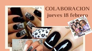 Colaboración blanco y negro| efecto humo fácil #uñasacrilicas #efectohumo #nails