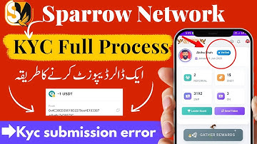 How to pass Sparrow network Kyc|How to deposit 1 dallor in sparrow |Sparrow network Kyc verification