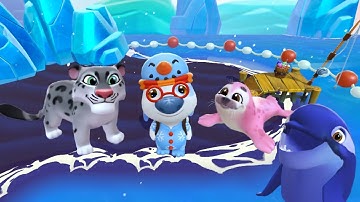 Explore The New Ice Island! My Talking Hank Islands Gameplay Walkthrough