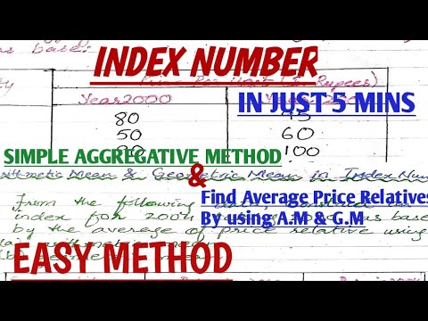 How to Find Price Relative by A.M & G.M|Index Number Statistics ...