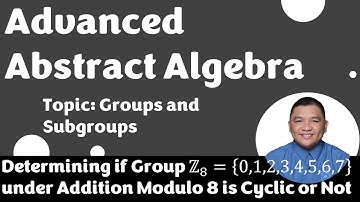Determining if Group ℤ_8={0,1,2,3,4,5,6,7} under Addition Modulo 8 is Cyclic or Not