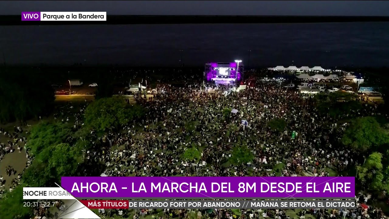 Las imágenes y testimonios desde la marcha por el 8M en Rosario - YouTube
