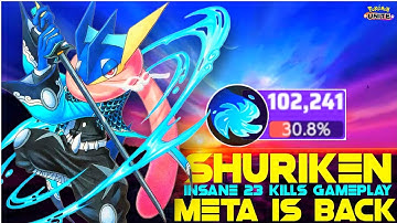23 KILLS !!! GRENINJA BECOMES INSANELY STRONG WITH THIS SHURIKEN META BUILD | POKEMON UNITE