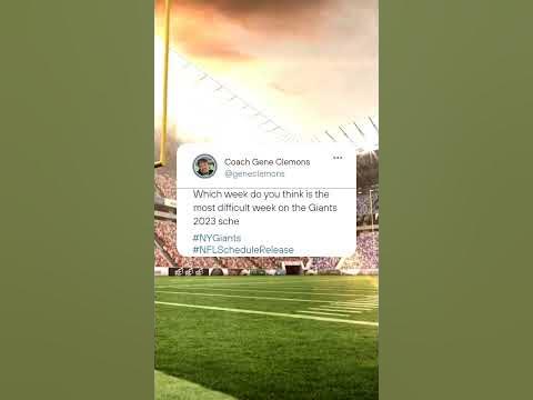 The #NFL 2023 Schedule is here and #NYGiants schedule is out. - YouTube
