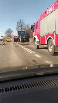 Szczurowa - zderzenie ciężarówek 24.02.2022