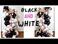 Balloon Garland Clusters Styling On Backdrop || Black And White Balloon Tutorial