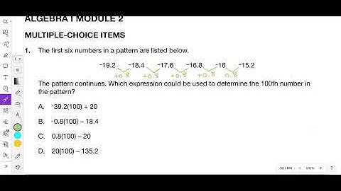 2022 Module 2 Problem 1 Algebra 1 PDE Item and Scoring Sampler