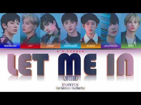 ENHYPEN Let Me In 20 Cubes Color Coded Lyrics Han Rom Eng