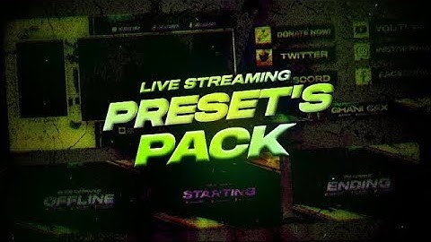 Live Streaming Presets Pack For Alight Motion/Gaming Pack 2025 - Ghani Gfx
