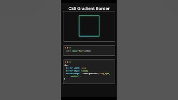 Gradient Borders using CSS