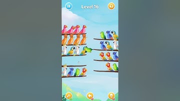 Bird sort puzzle game play level 16 (VIDEO GAME, ONLINE GAMES, MOBILE GAMES)