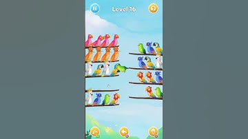 Bird sort puzzle game play level 16 (VIDEO GAME, ONLINE GAMES, MOBILE GAMES)