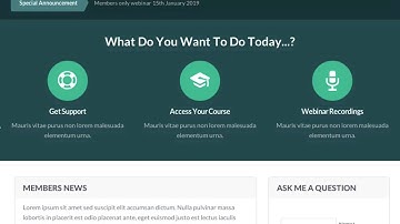 OptimizePress Club: Club - Membership Site Home Page Template