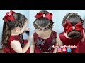 Penteado Infantil Fácil com Trança Falsa, Coque ou Amarração para Festas ou Formatura🌹