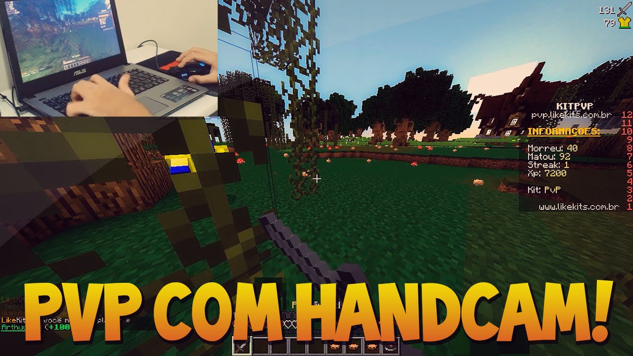 Minecraft - Treinando PvP com Handcam! - YouTube
