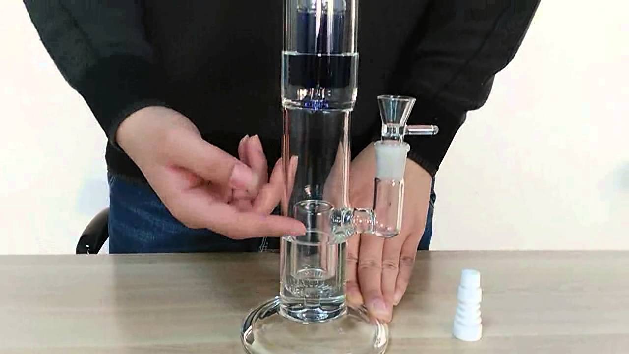 8 arms perc and drum perc shower head perc glass water pipe glass bongs with 18.8mm glass bowl