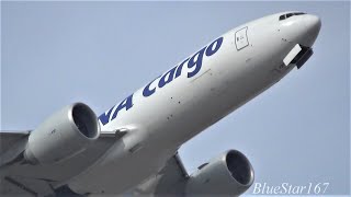 ANA Cargo Boeing 777F (JA772F) takeoff from NRT/RJAA (Tokyo - Narita) RWY 16R