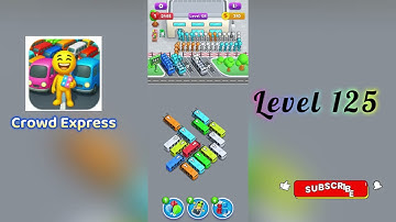 Crowd Express Level 125 Walkthrough 🚶‍♂️🧠 | Step-by-Step Guide | SolutionGuruji