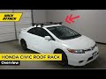 2006-2012 Honda Civic Coupe with Thule Traverse SquareBar Roof Rack Crossbars