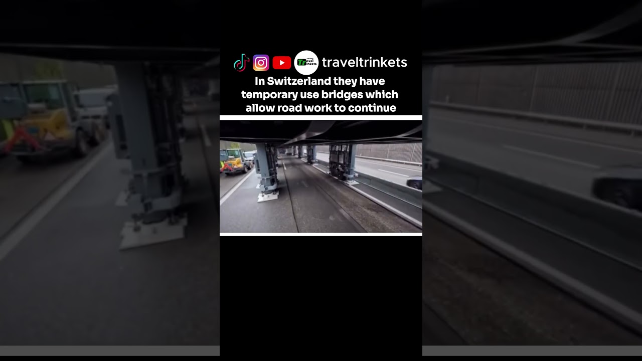 In Switzerland they have temporary use bridges which allow road work to continue 