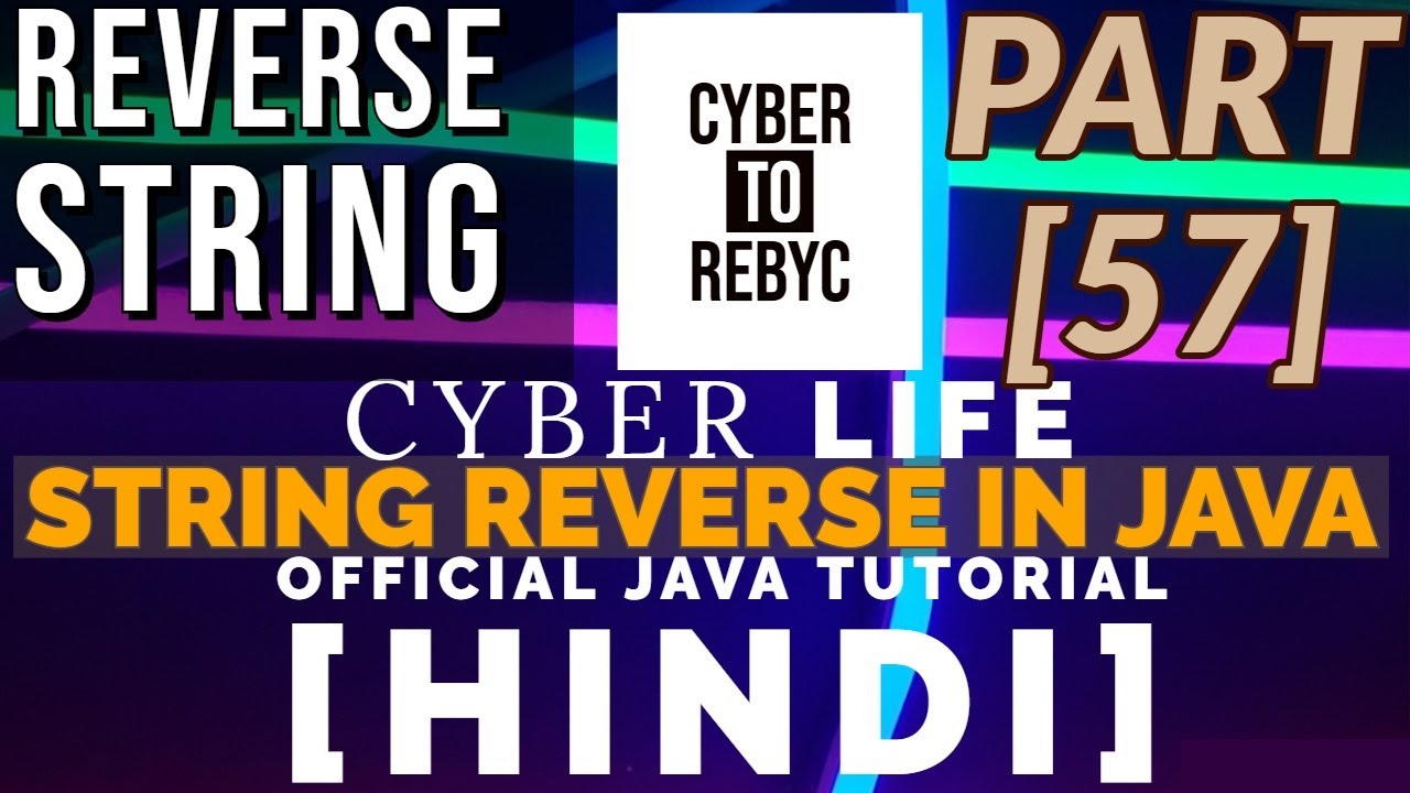 reverse string in java - YouTube