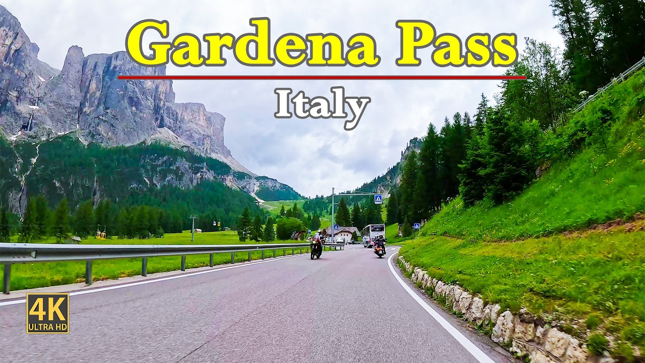 Driving Gardena Pass In Italy 🇮🇹 | Scenic Road Trip In Stunning 4k