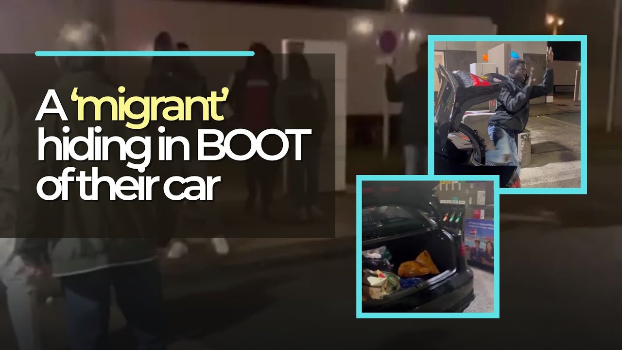 A British Family shocked to find ‘migrant’ hiding in BOOT of their car while drivin back from a trip