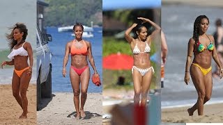 Will Smith Wife Aka Gotham Fish mooney Bikini On A Beach In Hawaii