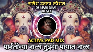 Parvatichya Bala Tujhya Payat Vala Ganesh Ustav Special DJ Song Active Pad Remix DJ Mari Bhai