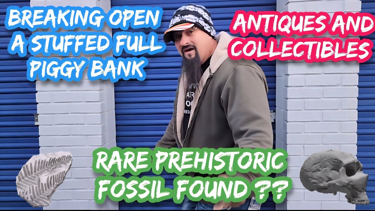 Hunting for Treasure in This Abandoned Storage Locker Unit. Stuffed bank, coins, antiques, marbles!!