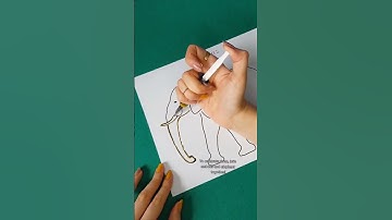 Elephant Tactile Image - Glue Embossed Tactile Image For The Blind