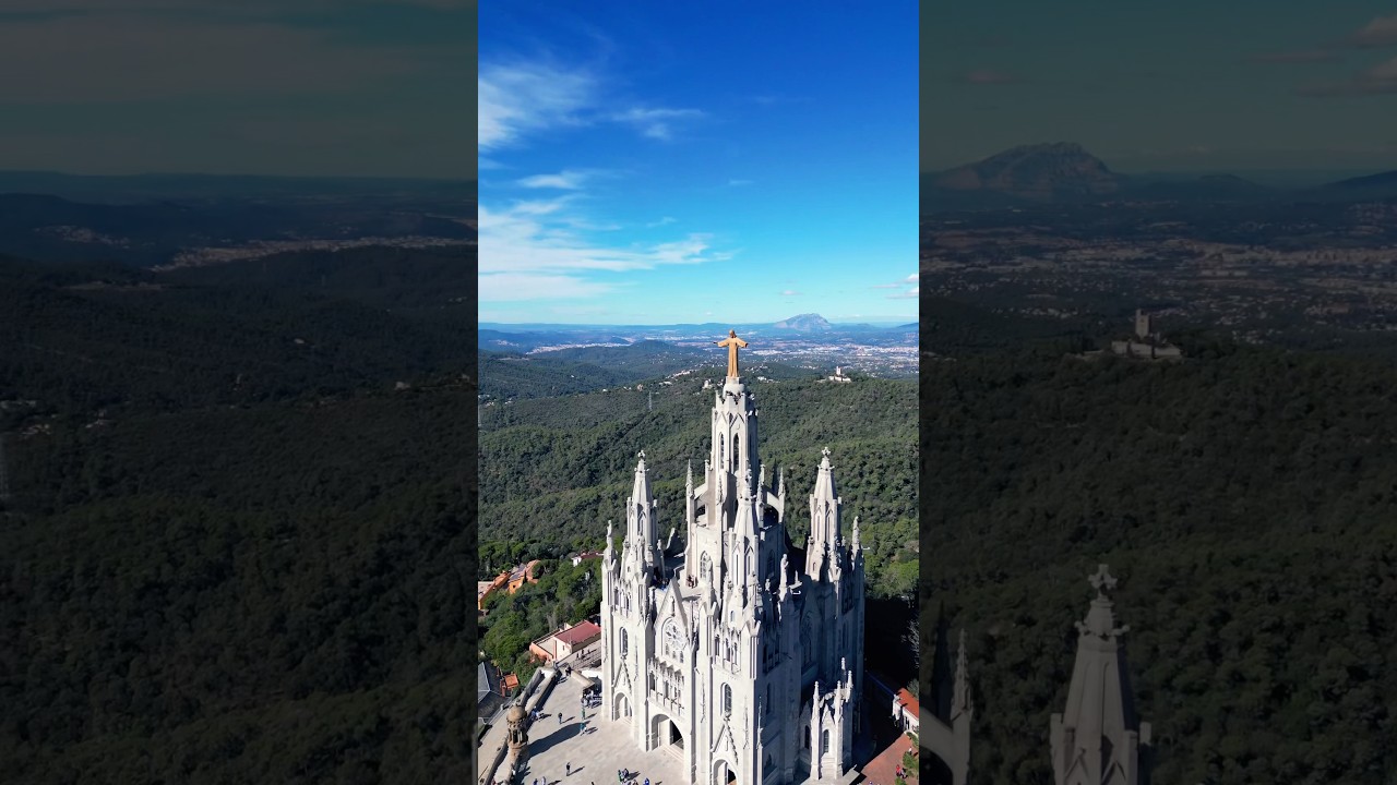 Temple of the Sacred Heart of Jesus #barcelona#spain#church#dronevideo