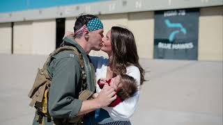 Navy Homecoming - baby meets dad for the first time