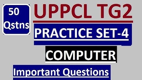 UPPCL TG2 practice set-4 | uppcl tg2 computer question in hindi