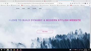 CSS Rain Animated Background With Glass Navigation Bar