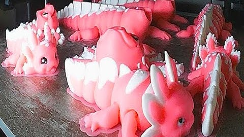 3D Print Timelapse - Bambu Lab P1S - Axolotls in 6 seconds!