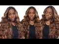 $45 Water Wave 30in Human Hair Dupe EASY Install NO GLUE Blonde Outre SleekLay Part Adelaide Wig