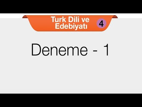Türk Dili ve Edebiyatı 4 - Deneme 1