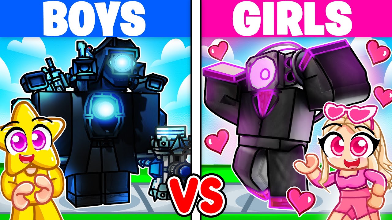 BOYS vs GIRLS Toilet Tower Defense! (Roblox)