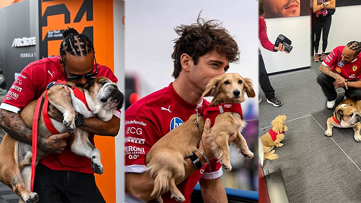 Hamilton and Leclerc arrive with ROSCOE and LEO at British GP 🇬🇧 2025