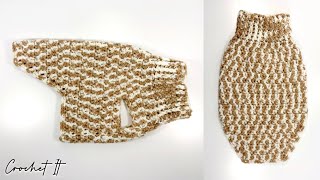 Crochet dog sweater| Extra Small | Crochet in one go | Full Tutorial…
